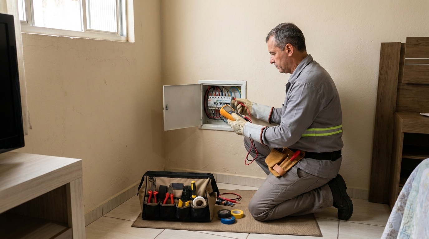 Eletricista trabalhando em Diadema‑SP