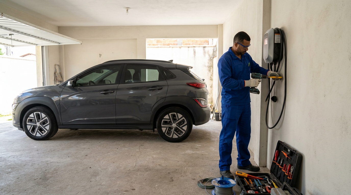 Instalacao de carregador de carro eletrico em Diadema‑SP
