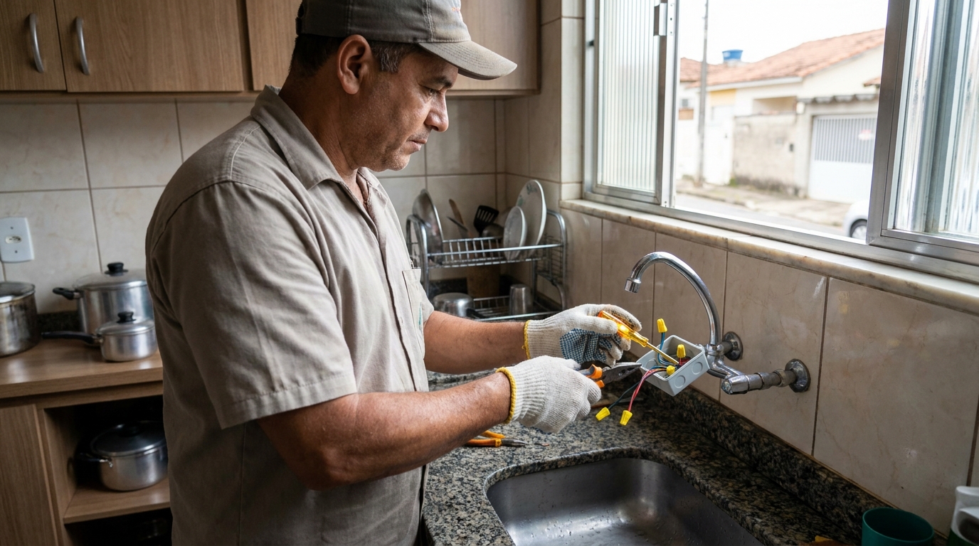 Instalacao de torneira eletrica profissional em Diadema‑SP