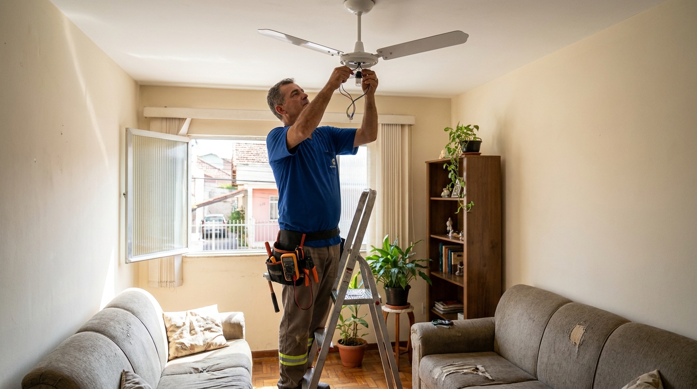 Instalacao de ventilador de teto em Diadema‑SP